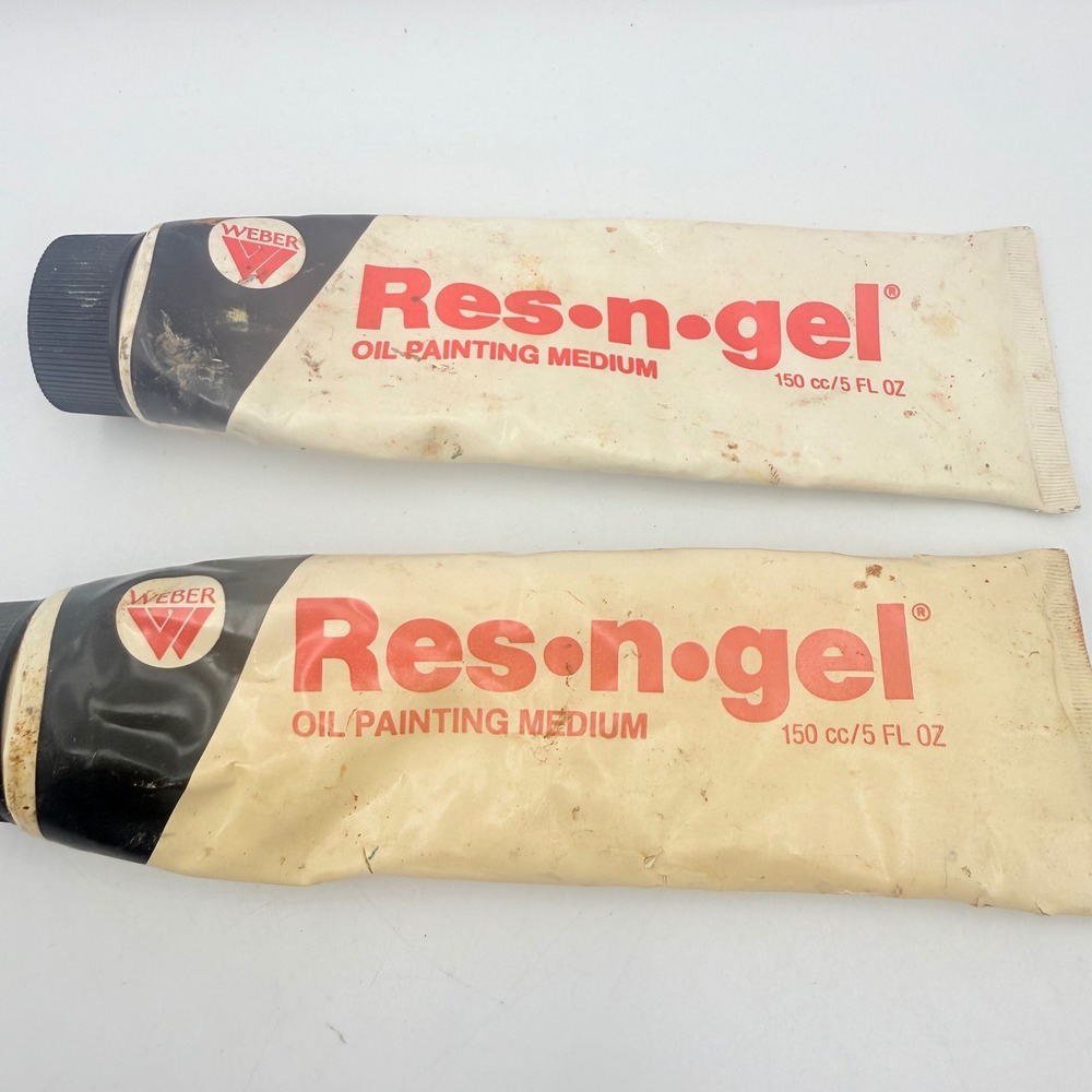 Weber Res-n-gel Oil Painting Medium Synthetic Resin Lot of 2 Tubes
